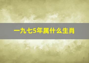 一九七5年属什么生肖