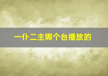 一仆二主哪个台播放的