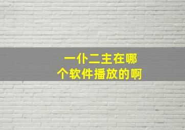 一仆二主在哪个软件播放的啊