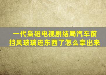 一代枭雄电视剧结局汽车前挡风玻璃进东西了怎么拿出来