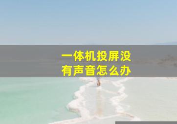 一体机投屏没有声音怎么办