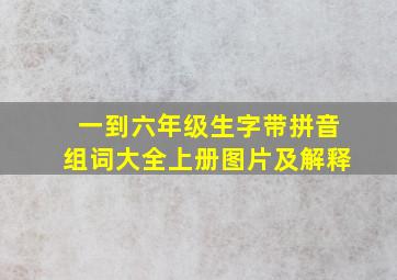 一到六年级生字带拼音组词大全上册图片及解释