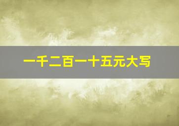 一千二百一十五元大写