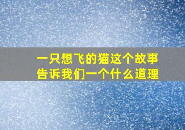 一只想飞的猫这个故事告诉我们一个什么道理