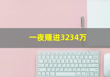 一夜赚进3234万