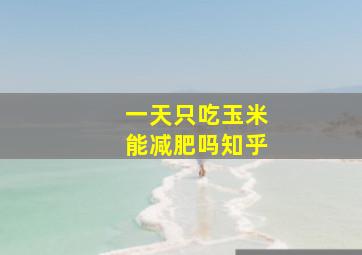 一天只吃玉米能减肥吗知乎