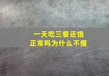 一天吃三餐还饿正常吗为什么不瘦