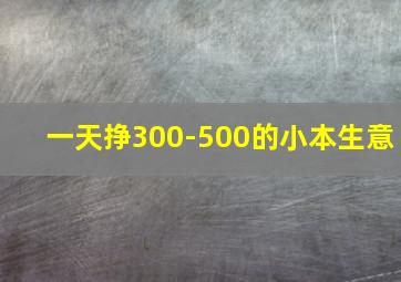 一天挣300-500的小本生意