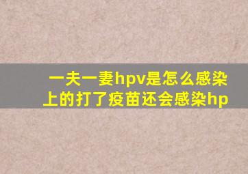 一夫一妻hpv是怎么感染上的打了疫苗还会感染hp