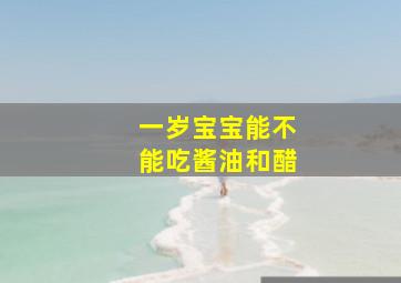 一岁宝宝能不能吃酱油和醋