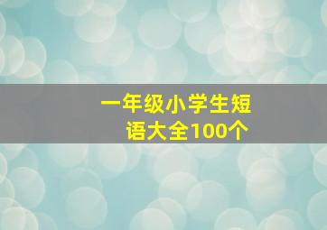 一年级小学生短语大全100个