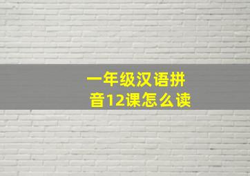 一年级汉语拼音12课怎么读