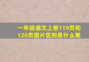 一年级语文上册119页和120页图片区别是什么呢