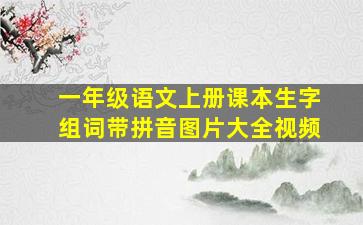 一年级语文上册课本生字组词带拼音图片大全视频