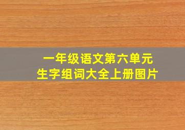 一年级语文第六单元生字组词大全上册图片