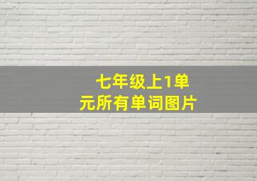 七年级上1单元所有单词图片