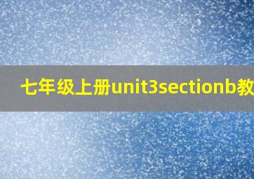 七年级上册unit3sectionb教案