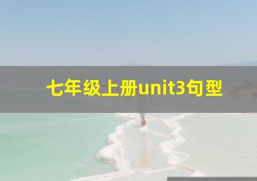 七年级上册unit3句型