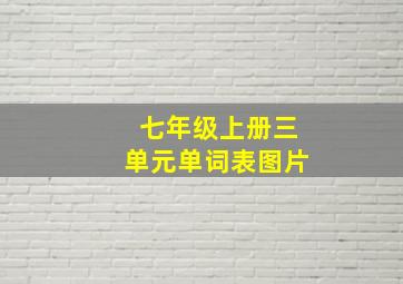 七年级上册三单元单词表图片