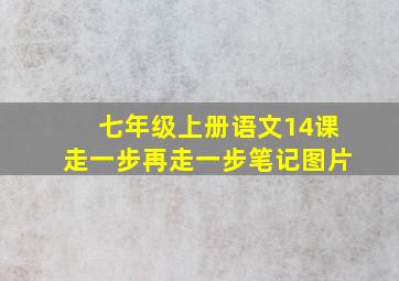 七年级上册语文14课走一步再走一步笔记图片