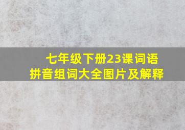 七年级下册23课词语拼音组词大全图片及解释