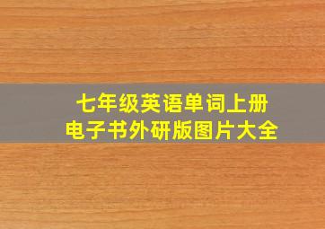 七年级英语单词上册电子书外研版图片大全