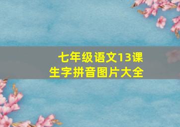 七年级语文13课生字拼音图片大全