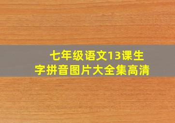 七年级语文13课生字拼音图片大全集高清