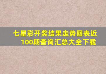 七星彩开奖结果走势图表近100期查询汇总大全下载