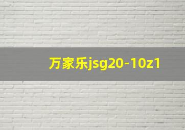 万家乐jsg20-10z1