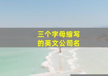 三个字母缩写的英文公司名