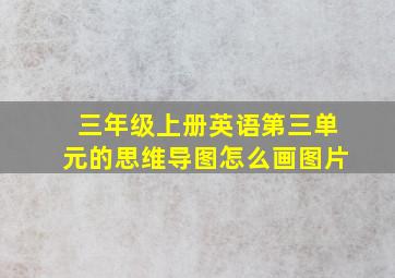 三年级上册英语第三单元的思维导图怎么画图片