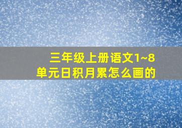 三年级上册语文1~8单元日积月累怎么画的