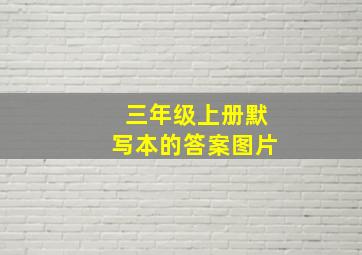 三年级上册默写本的答案图片