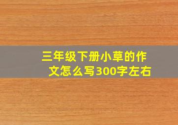 三年级下册小草的作文怎么写300字左右