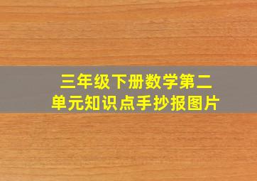 三年级下册数学第二单元知识点手抄报图片