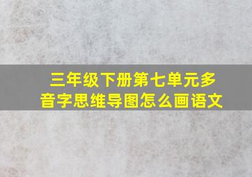 三年级下册第七单元多音字思维导图怎么画语文