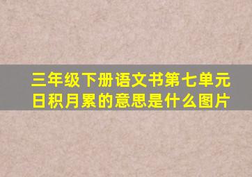 三年级下册语文书第七单元日积月累的意思是什么图片