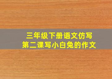 三年级下册语文仿写第二课写小白兔的作文