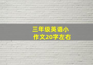 三年级英语小作文20字左右