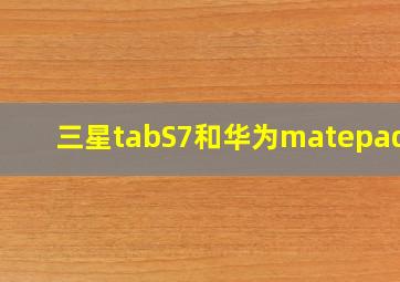 三星tabS7和华为matepad11