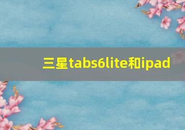 三星tabs6lite和ipad