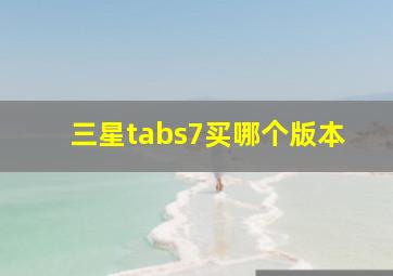 三星tabs7买哪个版本