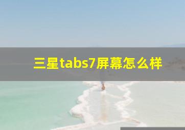 三星tabs7屏幕怎么样