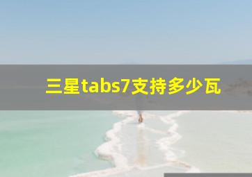 三星tabs7支持多少瓦