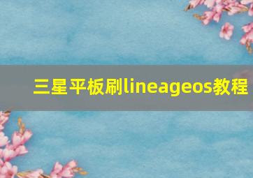 三星平板刷lineageos教程