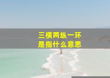 三横两纵一环是指什么意思