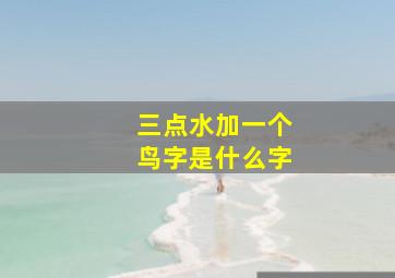 三点水加一个鸟字是什么字