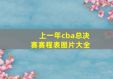 上一年cba总决赛赛程表图片大全