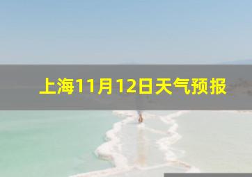 上海11月12日天气预报